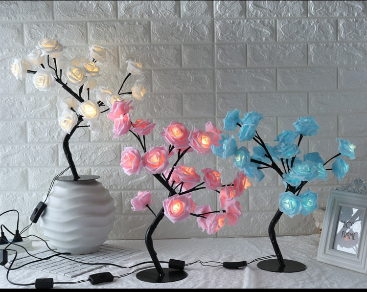 Rose Flower Tree LED Lamp