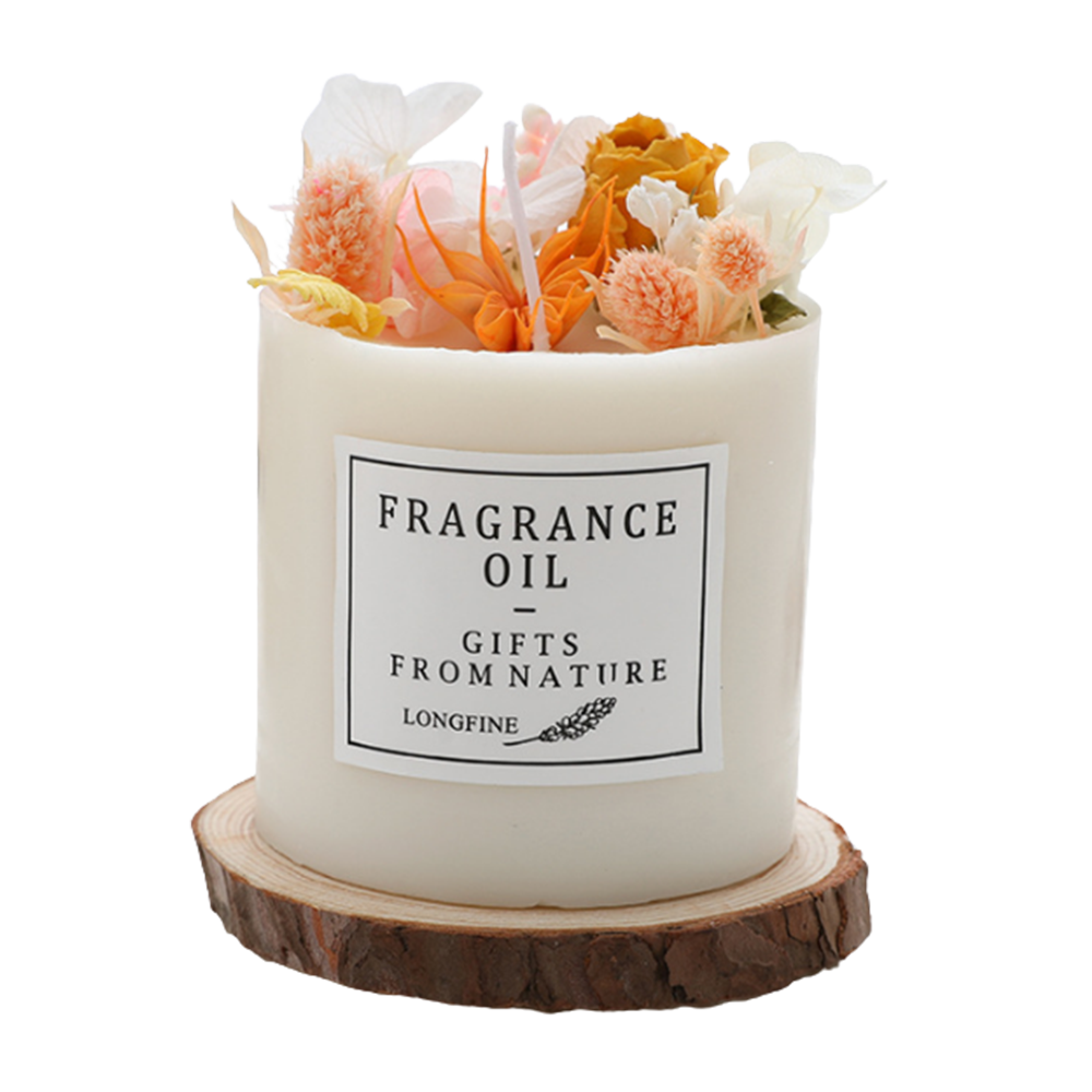 Dried Flowers Decor Candles