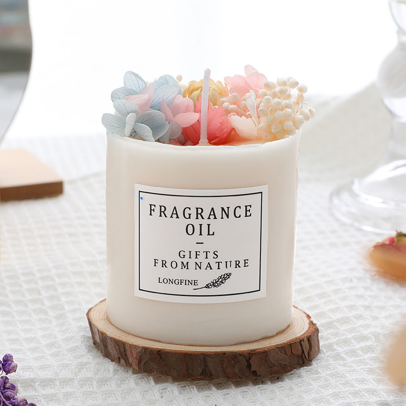 Dried Flowers Decor Candles